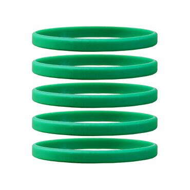 Smalle siliconen armbanden Groen vooraanzicht