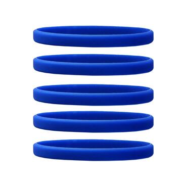Smalle siliconen armbanden blauw - voor kinderen voorkant