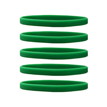 Smalle siliconen armbanden groen - voor kinderen voorkant