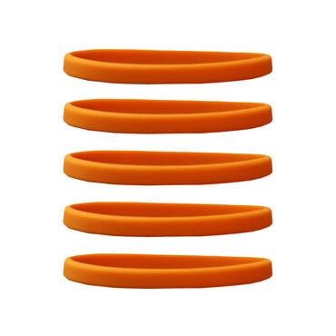 Smalle siliconen armbanden oranje - voor kinderen voorkant