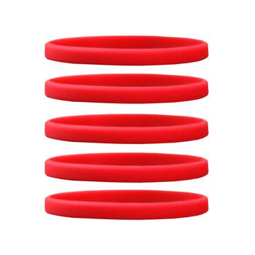 Smalle siliconen armbanden rood - voor kinderen voorkant