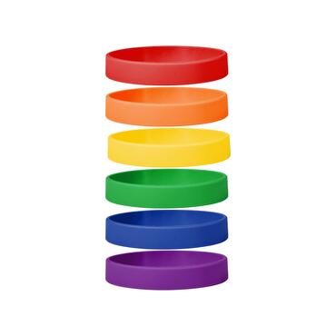 Siliconen Armbanden Mix Regenboog - voor Volwassenen vooraanzicht