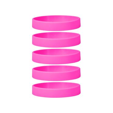 Siliconen armbanden kleur roze vooraanzicht