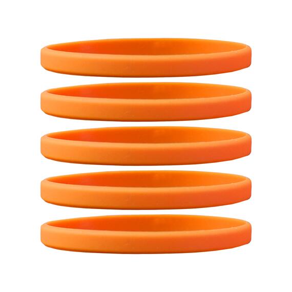 Smalle siliconen armbanden Oranje vooraanzicht