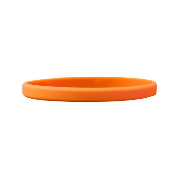 Smalle siliconen armbanden oranje detailweergave
