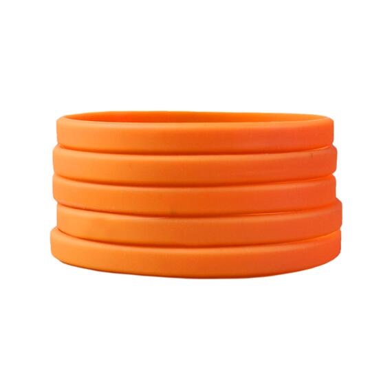 Smalle Siliconen Armbanden Oranje gestapelde weergave