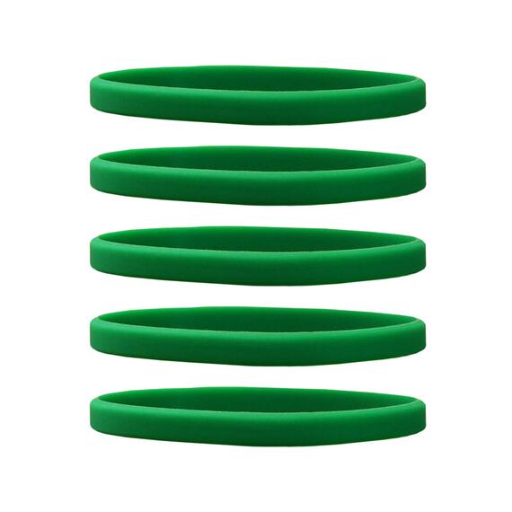 Smalle siliconen armbanden groen - voor kinderen voorkant
