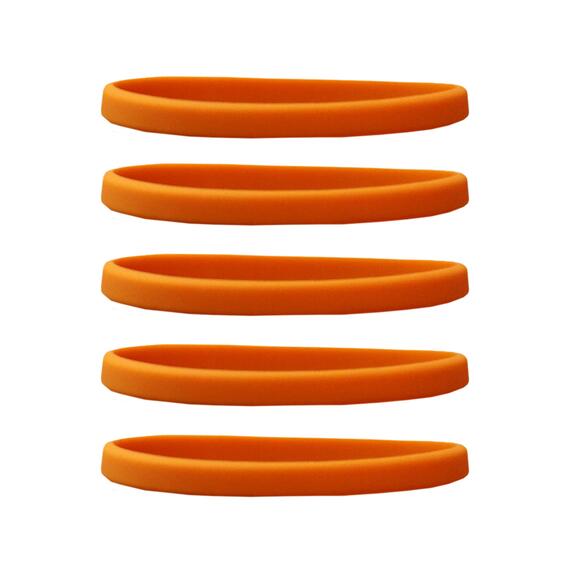 Smalle siliconen armbanden oranje - voor kinderen voorkant