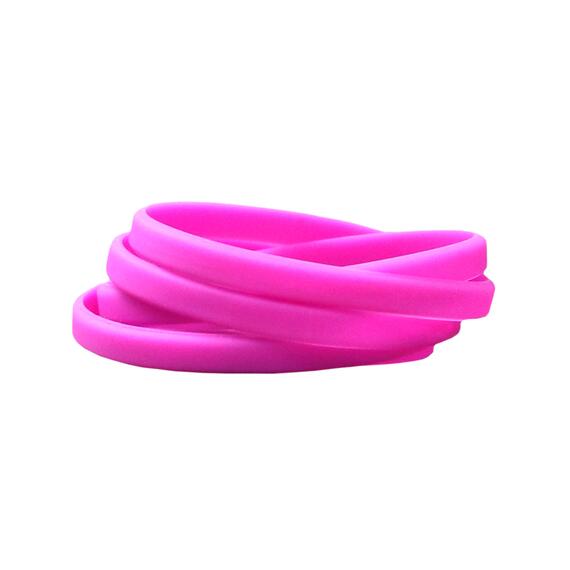 Smalle siliconen armbanden roze - voor kinderen gestapeld