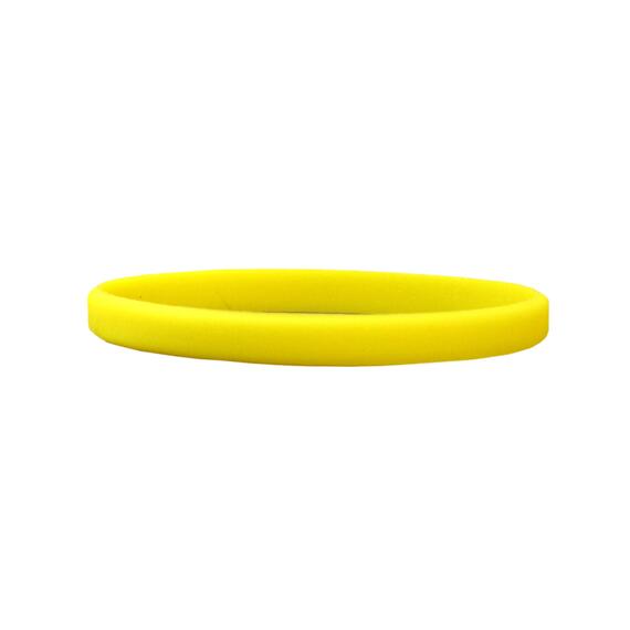 Smalle siliconen armbanden geel - voor kinderen detail