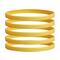 Smalle siliconen armbanden goudkleurig vooraanzicht